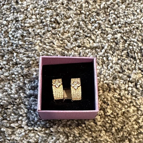 Elegant Gold-Tone Women's Earrings - Picture 1 of 4